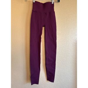 Fabletics Sculptknit Leggings Womens XS Burgundy 7/8 Length High Waisted